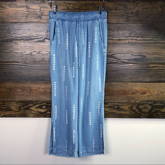 ❤️SOLD❤️Anthropologie Cloth & Stone Chambray Pants - Picture 2 of 6